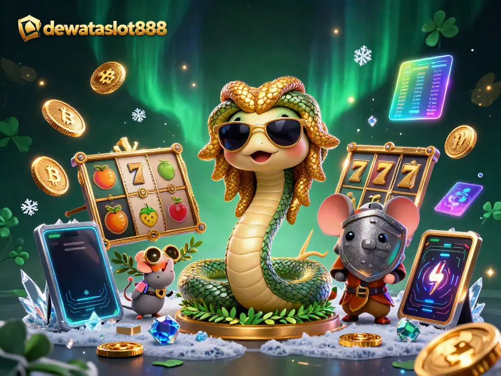 Meja slot dengan simbol jackpot di dewataslot888 yang menarik perhatian pemain.