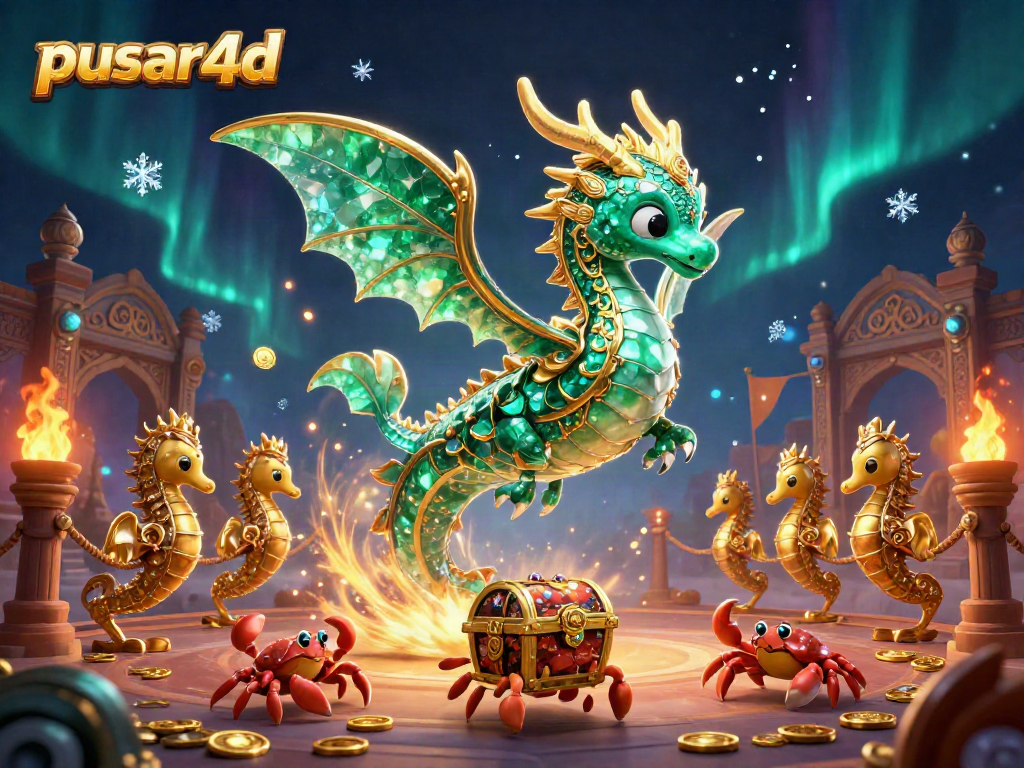 Pusar4d menampilkan ilustrasi kasino game online dengan naga dan krustasea, memudahkan Anda menang.