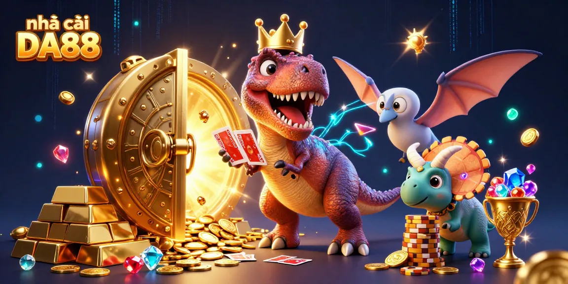 Engage with thrilling gameplay at nhà cái DA88 featuring vibrant 3D cartoon characters in a dynamic casino scene.