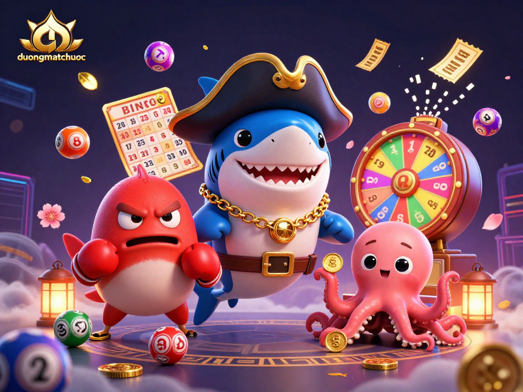 Engage in exciting gameplay with duongmatchuoc, featuring dynamic colorful elements and charming characters.