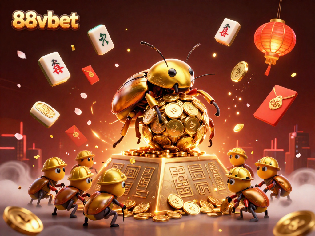 Experience the thrilling world of 88vbet with vibrant casino elements in a dynamic 3D scene.