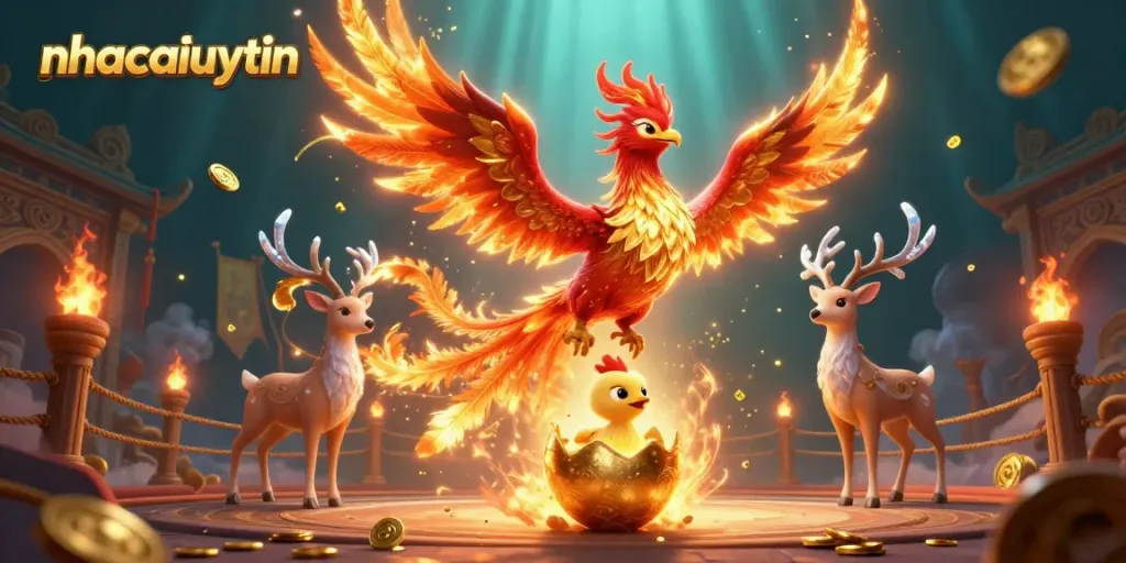 Experience thrilling gameplay with nhacaiuytin in a vibrant, magical casino scene