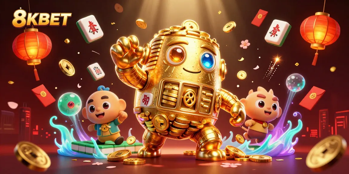 Engage with the dynamic world of 8KBET, where golden golems and festive elements enhance the casino experience.