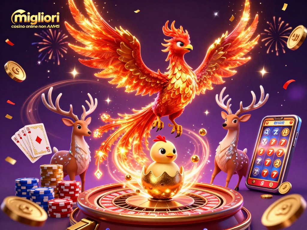 Scopri i migliori casino online non AAMS con offerte e giochi coinvolgenti in un'illustrazione vivace.