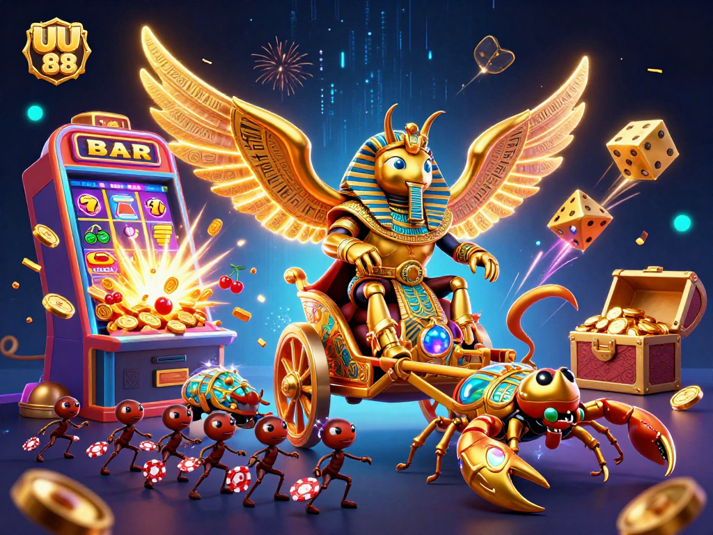 Engage in thrilling UU88 casino games, featuring a dynamic array of 3D elements and jackpot excitement.