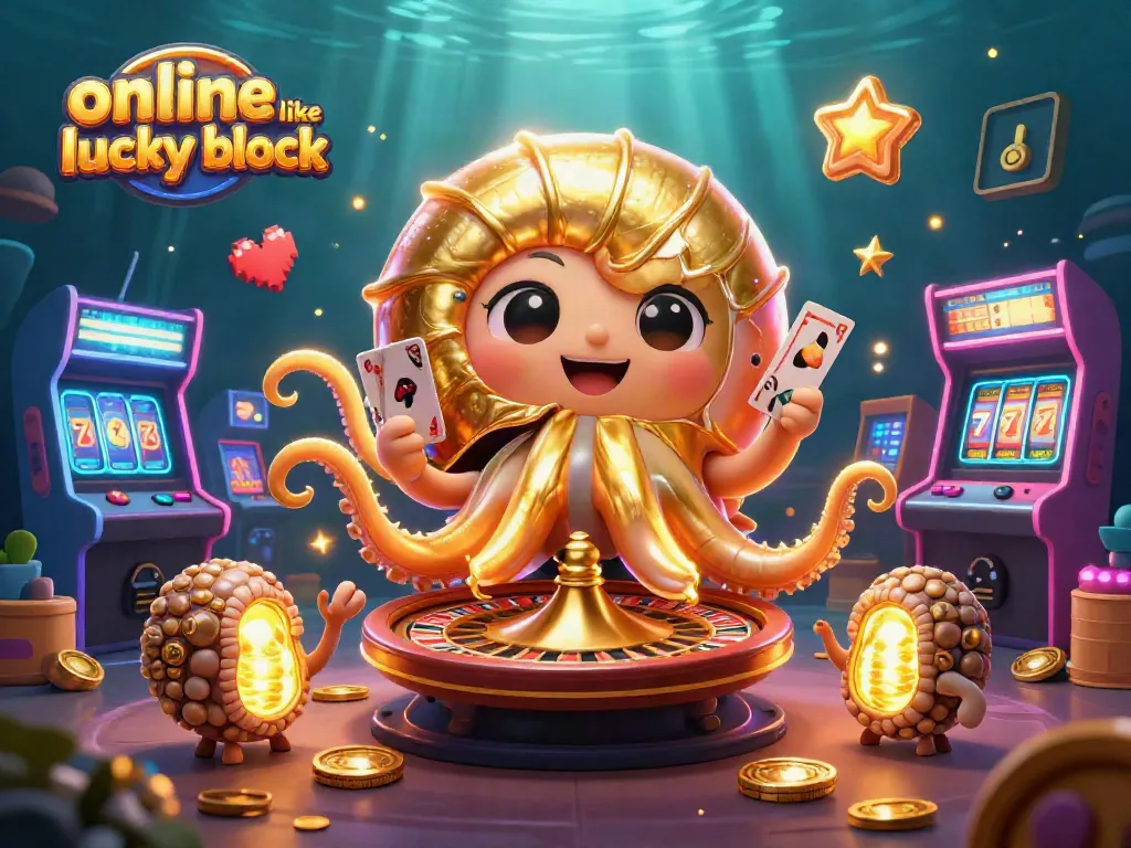 Play at online casinos like Lucky Block featuring vibrant 3D gaming elements and rich casino themes.