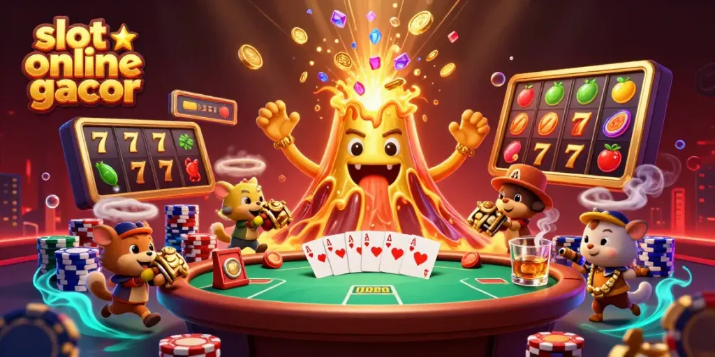 Mainkan slot online gacor dengan kreativitas ilustrasi menakjubkan penuh harta dan kegembiraan.
