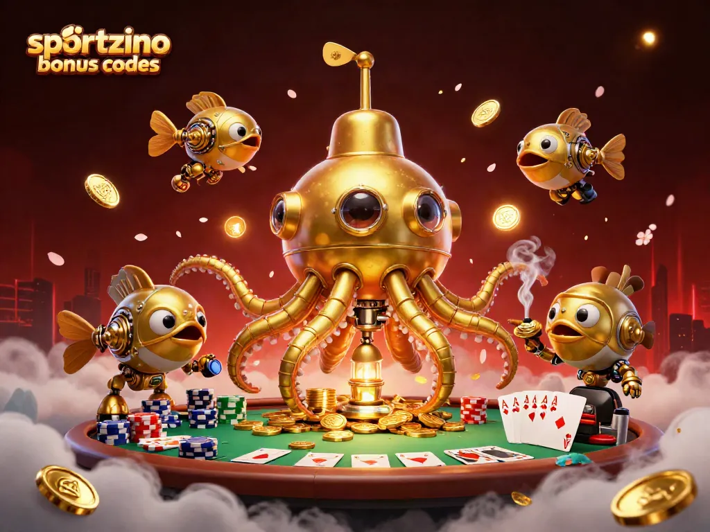 Engage with sportzino bonus codes while exploring a vibrant casino atmosphere filled with coins and rewards.