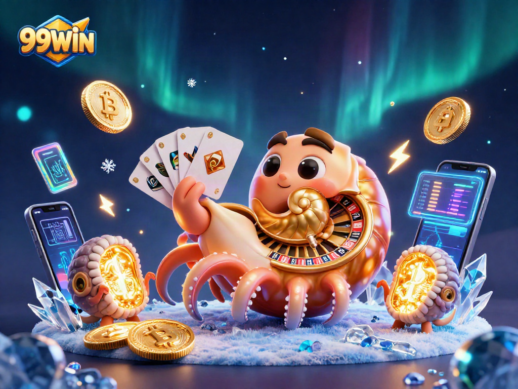 Experience thrilling gameplay with 99WIN's dynamic casino elements featuring a dazzling golden roulette.