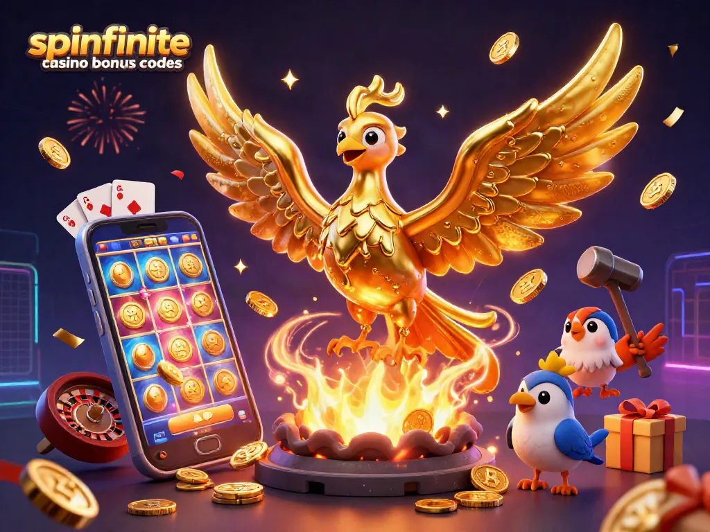 Get exclusive spinfinite casino bonus codes while winning gold coins in an exciting casino scene.