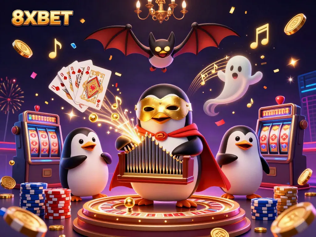 Experience fortune and excitement at 8XBET with cascading coins and vibrant gaming elements.