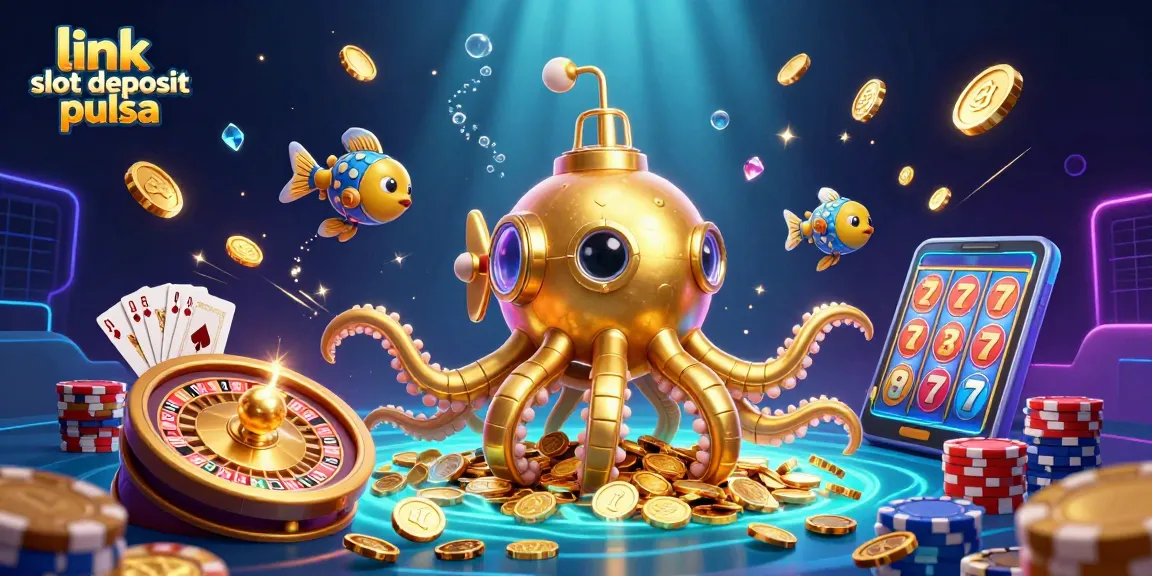Experience thrilling gameplay with link slot deposit pulsa amidst a vibrant underwater casino adventure.