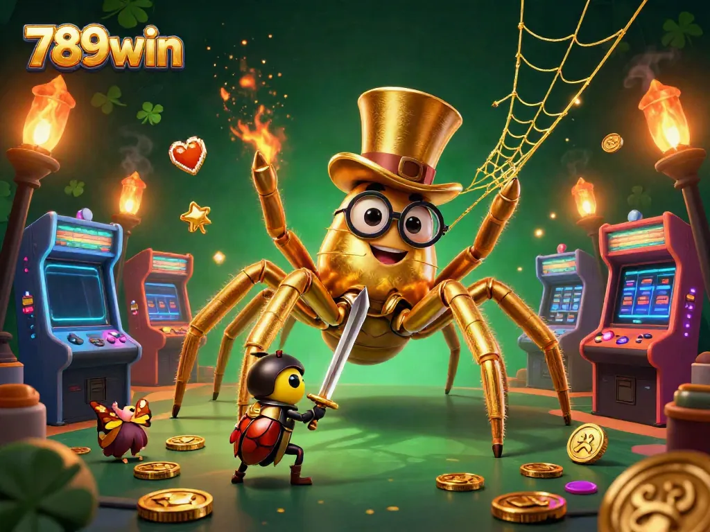 Experience thrilling gameplay at 789win through vibrant 3D casino elements in a captivating illustration.