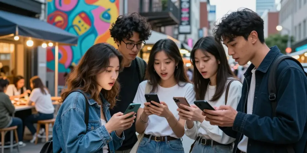 Diskusi penuh semangat tentang situs bokep di lingkungan kota yang ramai.