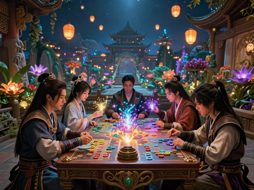 Petualangan kultivasi di dunia slot7000 dengan karakter bertarung dan elemen magis.