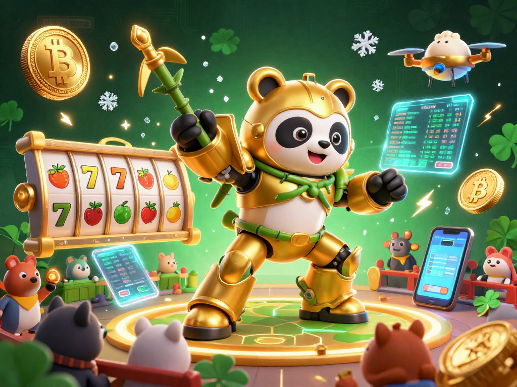 Situs slot menawarkan pengalaman menarik dengan robot bertema panda beraksi di arena kasino.