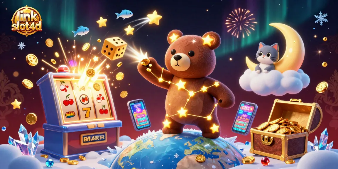Bermain link slot4d di mesin slot yang mengeluarkan harta dan simbol kemenangan yang menarik.