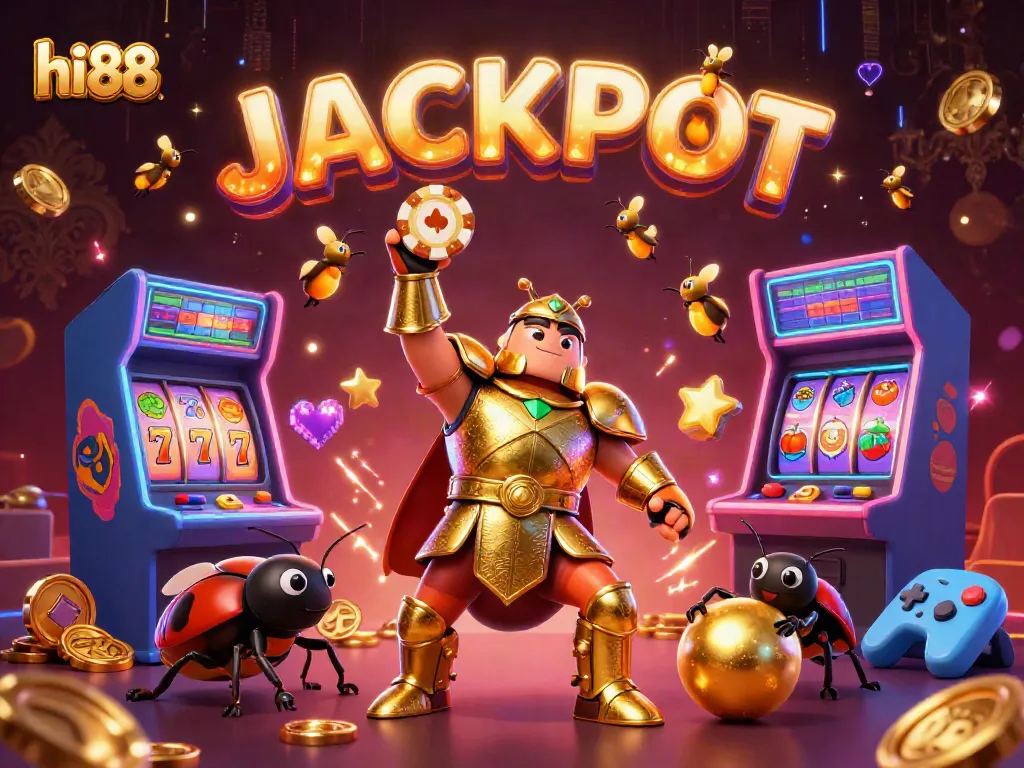 Spin your way to victory with hi88 in this vibrant, dynamic casino scene