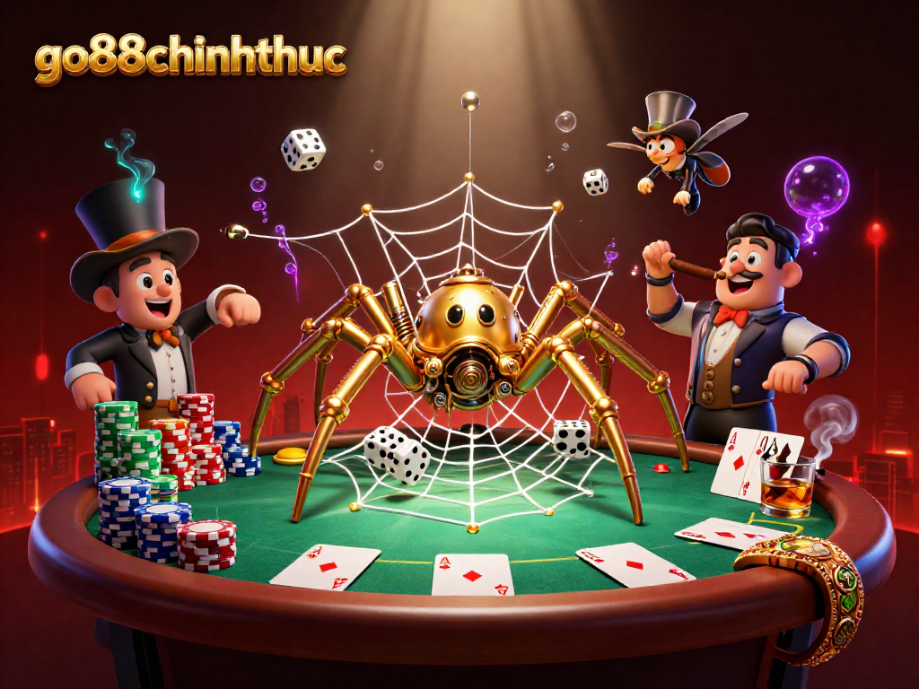 Engage with go88chinhthuc through a captivating steampunk-themed casino web illustration.