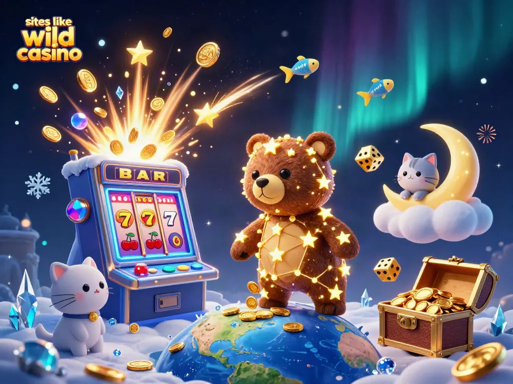 Explore top-rated sites like wild casino with vibrant 3D illustrations of games and bonuses.