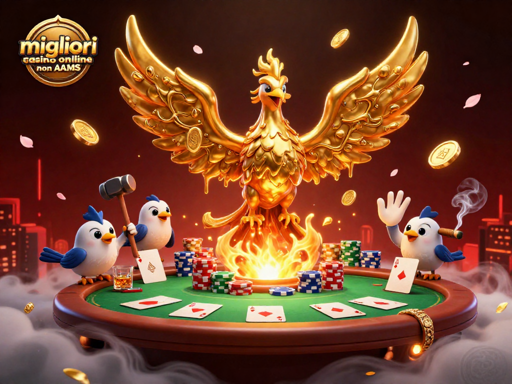 I migliori casino online non AAMS offrono un'esperienza emozionante con una fenice d'oro e un tavolo da poker.