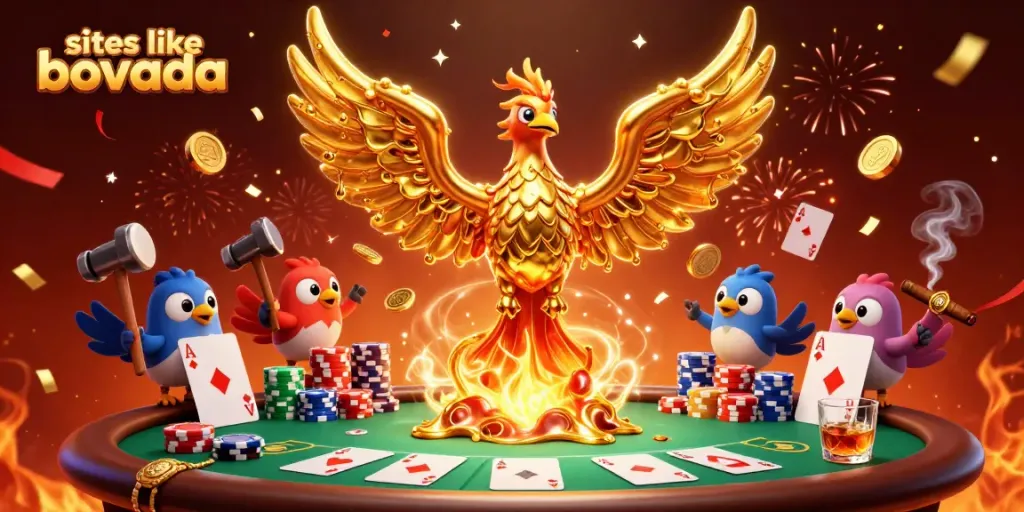 Experience the excitement of sites like Bovada with dynamic poker action and golden winnings.