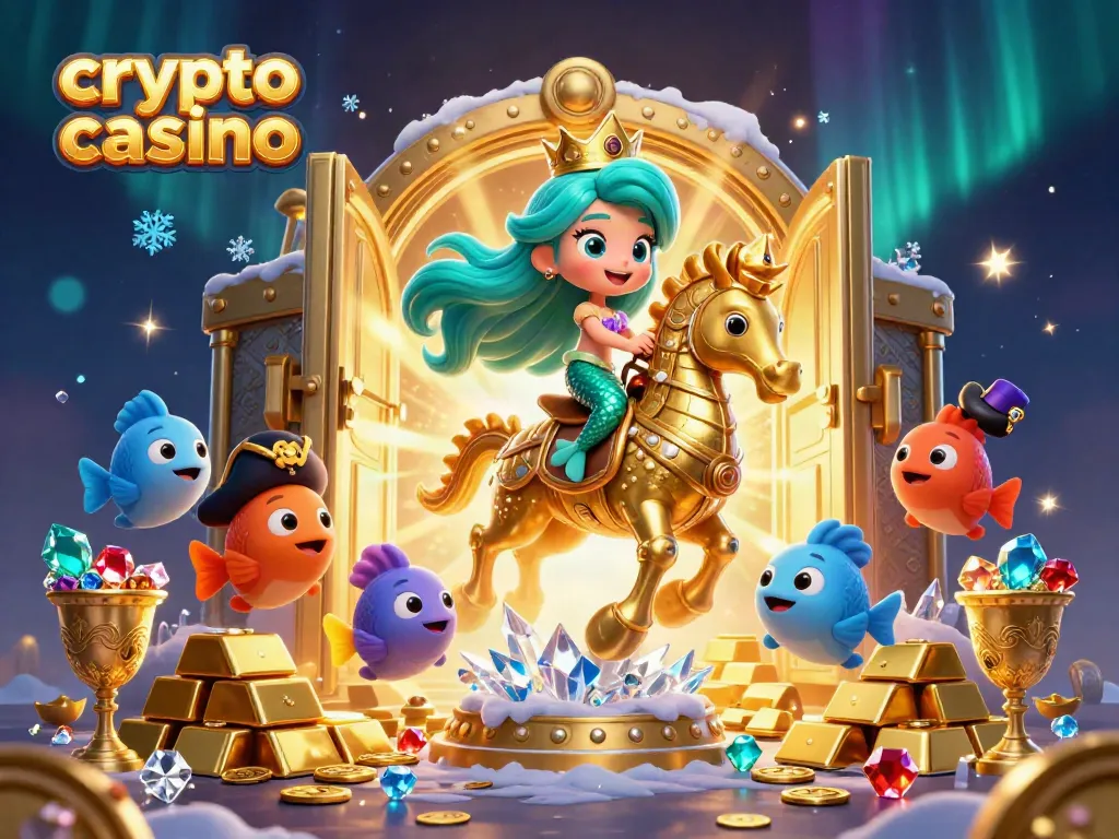 Experience thrill at Bitz Casino with this vibrant 3D illustration showcasing crypto casino action.