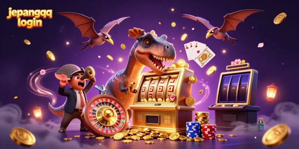 Animasi 3D JepangQQ login, memastikan jackpot muncul saat pachycephalosaurus memukul mesin slot.