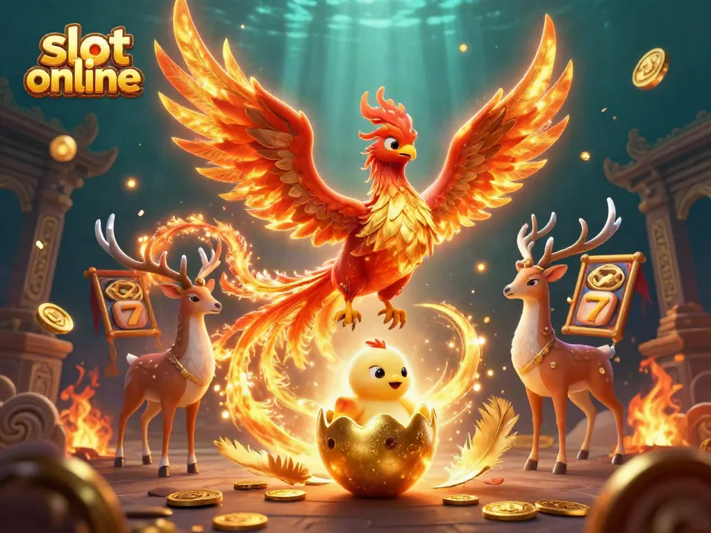 Spin and win with engaging slot online action featuring fiery characters and vibrant casino elements.