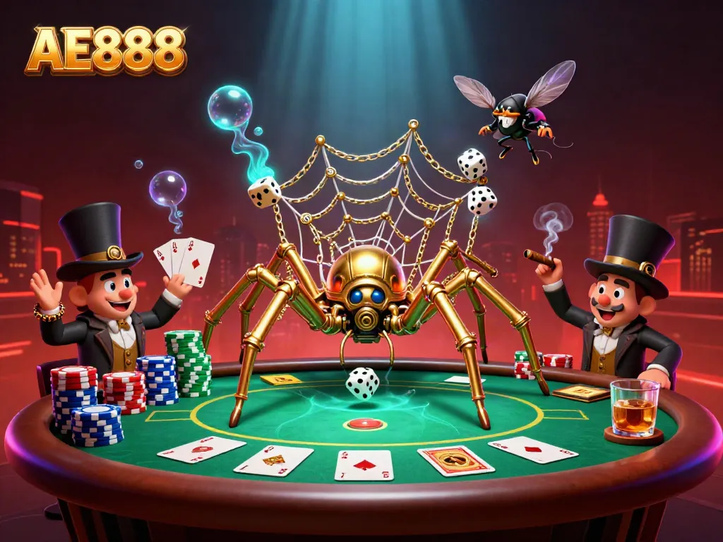 Experience the thrill of AE888's vibrant casino world with unique gaming elements and captivating characters.