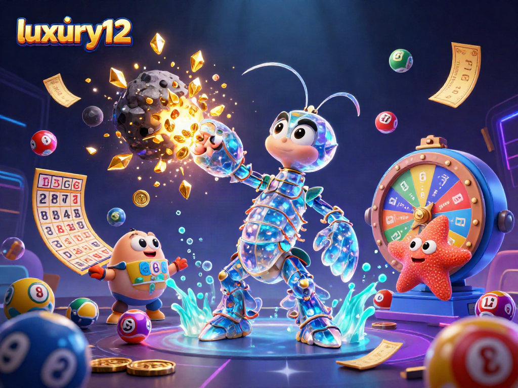 Engage in thrilling lottery action with luxury12, featuring vibrant characters and dynamic game elements.