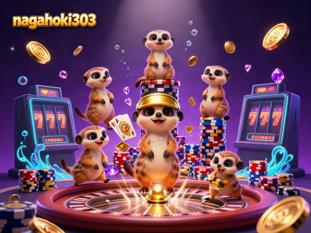 Permainan slot menarik di nagahoki303 dengan karakter lucu meerkat di kasino