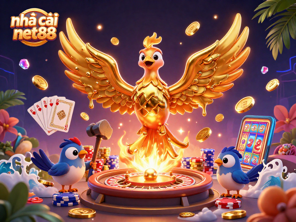 Experience the excitement at nhà cái net88 with a vibrant 3D casino full of golden treasures and dynamic gaming elements.
